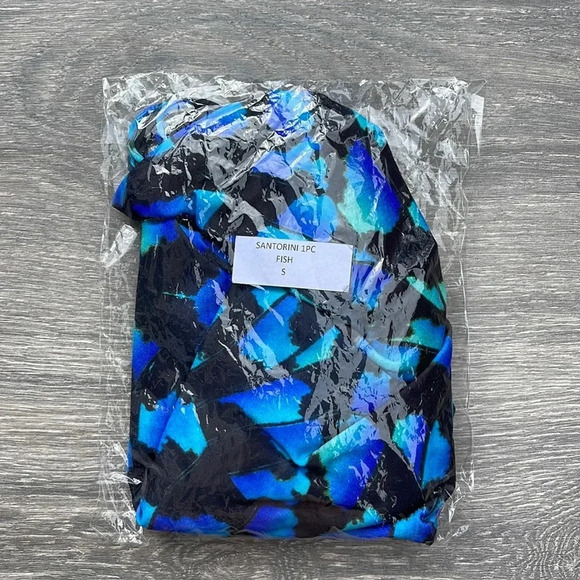 Mikoh Santorini Bandeau One Piece Swimsuit, fish - Picture 9 of 10